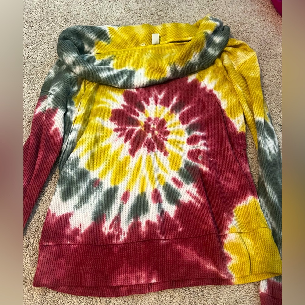 Tie dye waffle T-shirt